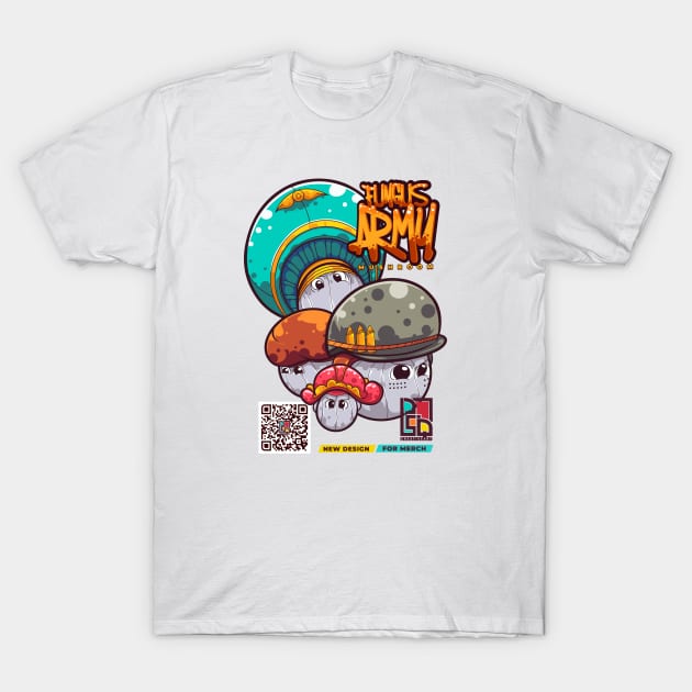 Fungus Cartoon Character T-Shirt by Alsiqcreativeart